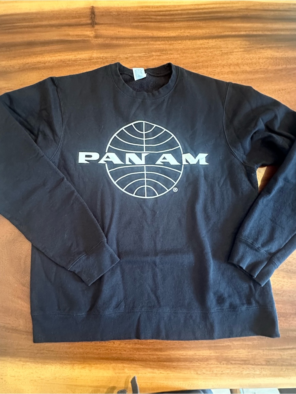 Nostalgic Port & Company Black Pan Am Logo Crewneck Sweatshirt Men/Women Medium